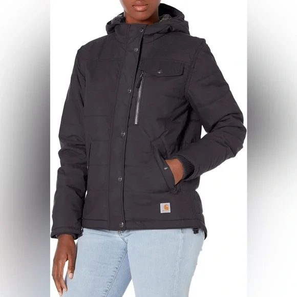 Carhartt Women's Black Hooded Jacket - Picture 2 of 14
